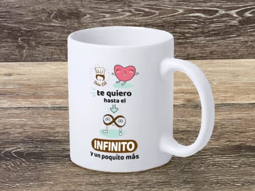 Taza para regalar por amor infinito. Doña Col. Complementos